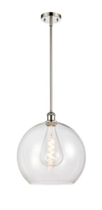 Athens - 1 Light - 14 inch - Polished Nickel - Pendant (516-1S-PN-G122-14-LED)