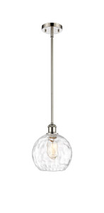 Athens Water Glass - 1 Light - 8 inch - Polished Nickel - Mini Pendant (516-1S-PN-G1215-8-LED)