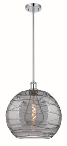 Athens Deco Swirl - 1 Light - 14 inch - Polished Chrome - Pendant (516-1S-PC-G1213-14SM)