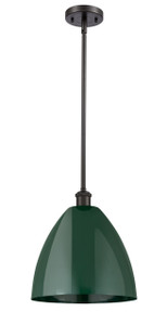Plymouth - 1 Light - 12 inch - Oil Rubbed Bronze - Pendant (516-1S-OB-MBD-12-GR)