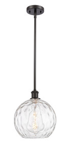 Athens Water Glass - 1 Light - 10 inch - Oil Rubbed Bronze - Mini Pendant (516-1S-OB-G1215-10)