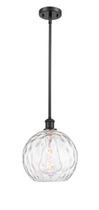 Athens Water Glass - 1 Light - 10 inch - Matte Black - Mini Pendant (516-1S-BK-G1215-10-LED)