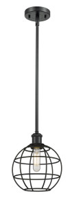 Lake Placid - 1 Light - 8 inch - Matte Black - Mini Pendant (516-1S-BK-CE-8-BK)