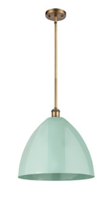 Plymouth - 1 Light - 16 inch - Brushed Brass - Pendant (516-1S-BB-MBD-16-SF-LED)