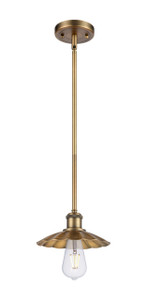 Scallop - 1 Light - 8 inch - Brushed Brass - Mini Pendant (516-1S-BB-M17-BB)