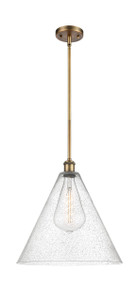 Berkshire - 1 Light - 16 inch - Brushed Brass - Pendant (516-1S-BB-GBC-164-LED)
