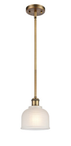 Dayton - 1 Light - 6 inch - Brushed Brass - Mini Pendant (516-1S-BB-G411)