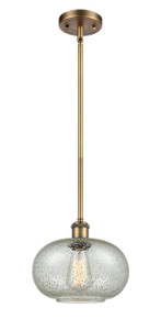 Gorham - 1 Light - 10 inch - Brushed Brass - Mini Pendant (516-1S-BB-G249-LED)