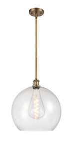 Athens - 1 Light - 14 inch - Brushed Brass - Pendant (516-1S-BB-G124-14)
