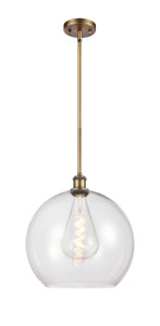Athens - 1 Light - 14 inch - Brushed Brass - Pendant (516-1S-BB-G122-14-LED)