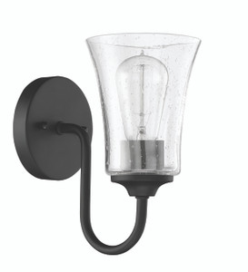 Thatcher 1 Light Wall Sconce in Flat Black/Brushed Polished Nickel (50601-FBBNK)