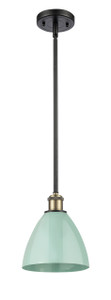 Plymouth - 1 Light - 8 inch - Black Antique Brass - Pendant (516-1S-BAB-MBD-75-SF-LED)