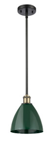 Plymouth - 1 Light - 8 inch - Black Antique Brass - Pendant (516-1S-BAB-MBD-75-GR)