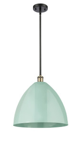 Plymouth - 1 Light - 16 inch - Black Antique Brass - Pendant (516-1S-BAB-MBD-16-SF-LED)