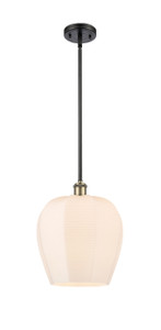 Norfolk - 1 Light - 12 inch - Black Antique Brass - Mini Pendant (516-1S-BAB-G461-12-LED)