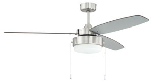Intrepid 52" 3-Blade Ceiling Fan in Brushed Polished Nickel w/ Brushed Nickel/Walnut Blades; Integrated Light Kit (INT52BNK3) Intrepid 52" 3-Blade Ceiling Fan in Brushed Polished Nickel w/ Brushed Nickel/Walnut Blades; Integrated Light Kit (INT52BNK3)