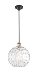 Athens Water Glass - 1 Light - 12 inch - Black Antique Brass - Mini Pendant (516-1S-BAB-G1215-12-LED)