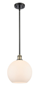 Athens - 1 Light - 10 inch - Black Antique Brass - Mini Pendant (516-1S-BAB-G121-10-LED)