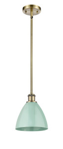 Plymouth - 1 Light - 8 inch - Antique Brass - Pendant (516-1S-AB-MBD-75-SF-LED)