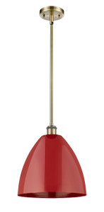 Plymouth - 1 Light - 12 inch - Antique Brass - Pendant (516-1S-AB-MBD-12-RD-LED)