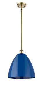 Plymouth - 1 Light - 12 inch - Antique Brass - Pendant (516-1S-AB-MBD-12-BL-LED)