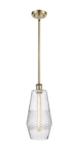 Windham - 1 Light - 7 inch - Antique Brass - Mini Pendant (516-1S-AB-G684-7-LED)