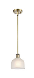 Dayton - 1 Light - 6 inch - Antique Brass - Mini Pendant (516-1S-AB-G411-LED)