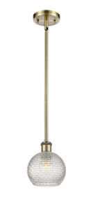Athens - 1 Light - 6 inch - Antique Brass - Mini Pendant (516-1S-AB-G122C-6CL)