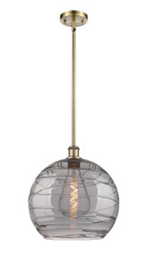 Athens Deco Swirl - 1 Light - 14 inch - Antique Brass - Pendant (516-1S-AB-G1213-14SM)