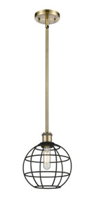Lake Placid - 1 Light - 8 inch - Antique Brass - Mini Pendant (516-1S-AB-CE-8-BK)