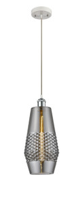 Windham - 1 Light - 7 inch - White Polished Chrome - Cord hung - Mini Pendant (516-1P-WPC-G683-7-LED)