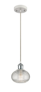 Ithaca - 1 Light - 6 inch - White Polished Chrome - Cord hung - Mini Pendant (516-1P-WPC-G555-6CL)