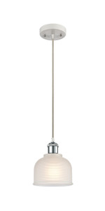Dayton - 1 Light - 6 inch - White Polished Chrome - Cord hung - Mini Pendant (516-1P-WPC-G411-LED)