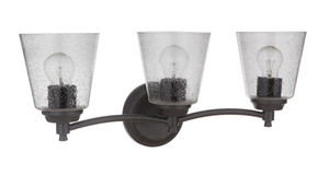 Tyler 3 Light Vanity in Flat Black (50203-FB)