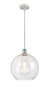 Athens - 1 Light - 12 inch - White Polished Chrome - Cord hung - Mini Pendant (516-1P-WPC-G122-12)
