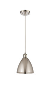 Bristol - 1 Light - 8 inch - Brushed Satin Nickel - Cord hung - Mini Pendant (516-1P-SN-MBD-75-SN-LED)