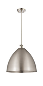 Bristol - 1 Light - 16 inch - Brushed Satin Nickel - Cord hung - Mini Pendant (516-1P-SN-MBD-16-SN-LED)