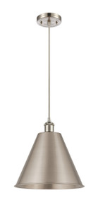 Berkshire - 1 Light - 12 inch - Brushed Satin Nickel - Cord hung - Mini Pendant (516-1P-SN-MBC-12-SN-LED)
