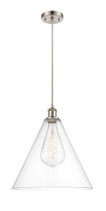 Berkshire - 1 Light - 16 inch - Brushed Satin Nickel - Cord hung - Pendant (516-1P-SN-GBC-162-LED)