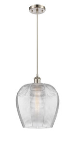 Norfolk - 1 Light - 12 inch - Brushed Satin Nickel - Cord hung - Mini Pendant (516-1P-SN-G462-12-LED)