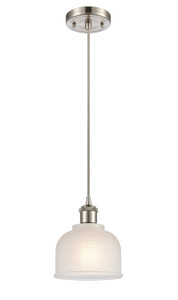 Dayton - 1 Light - 6 inch - Brushed Satin Nickel - Cord hung - Mini Pendant (516-1P-SN-G411-LED)
