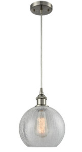 Athens - 1 Light - 8 inch - Brushed Satin Nickel - Cord hung - Mini Pendant (516-1P-SN-G125)