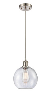 Athens - 1 Light - 8 inch - Brushed Satin Nickel - Cord hung - Mini Pendant (516-1P-SN-G124-8-LED)