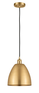 Bristol - 1 Light - 9 inch - Satin Gold - Cord hung - Mini Pendant (516-1P-SG-MBD-9-SG-LED)