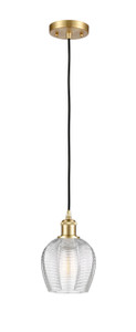 Norfolk - 1 Light - 6 inch - Satin Gold - Cord hung - Mini Pendant (516-1P-SG-G462-6-LED)