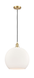 Athens - 1 Light - 14 inch - Satin Gold - Cord hung - Pendant (516-1P-SG-G121-14)