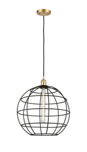 Lake Placid - 1 Light - 16 inch - Satin Gold - Mini Pendant (516-1P-SG-CE-16-BK)