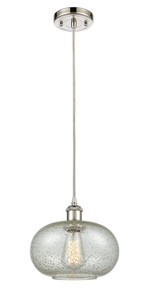 Gorham - 1 Light - 10 inch - Polished Nickel - Cord hung - Mini Pendant (516-1P-PN-G249)