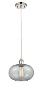 Gorham - 1 Light - 10 inch - Polished Nickel - Cord hung - Mini Pendant (516-1P-PN-G247)