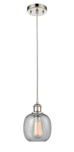 Belfast - 1 Light - 6 inch - Polished Nickel - Cord hung - Mini Pendant (516-1P-PN-G104)
